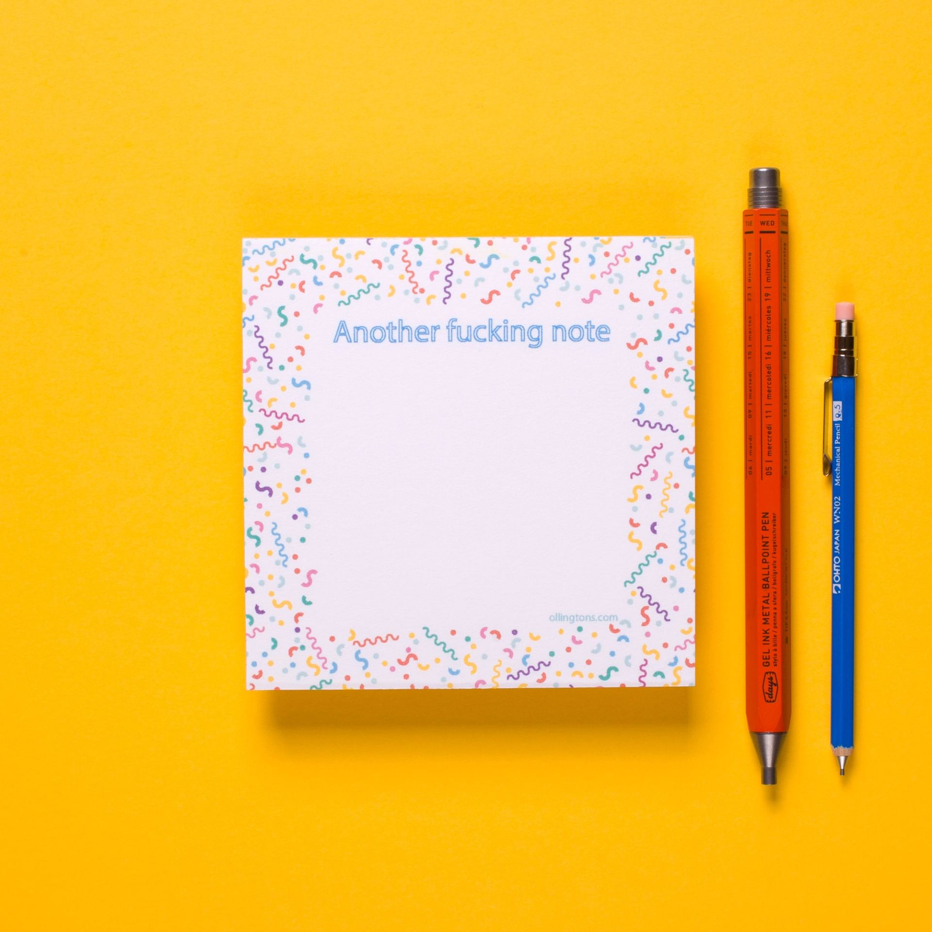 Another fucking Note with pens