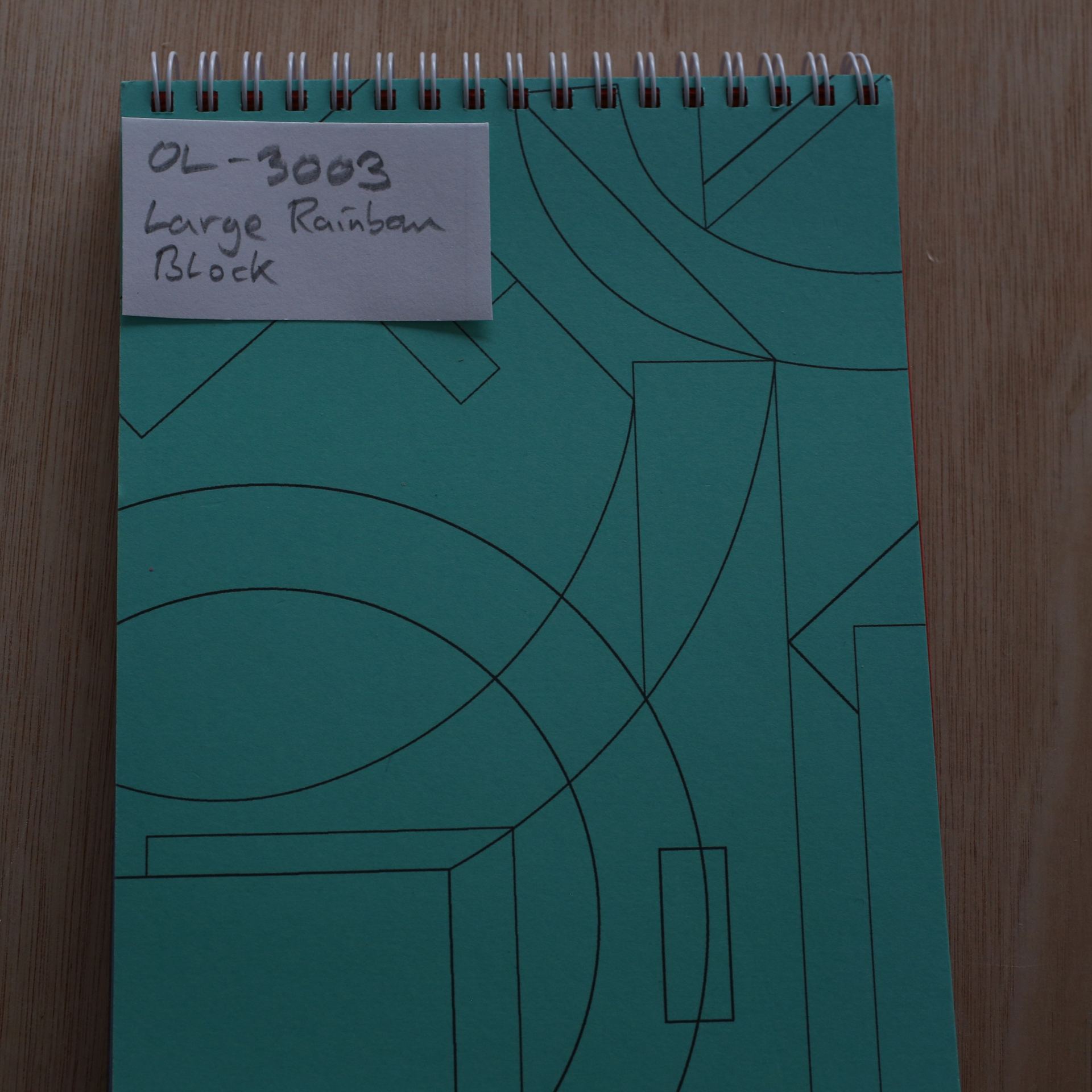 A5 rainbow card block