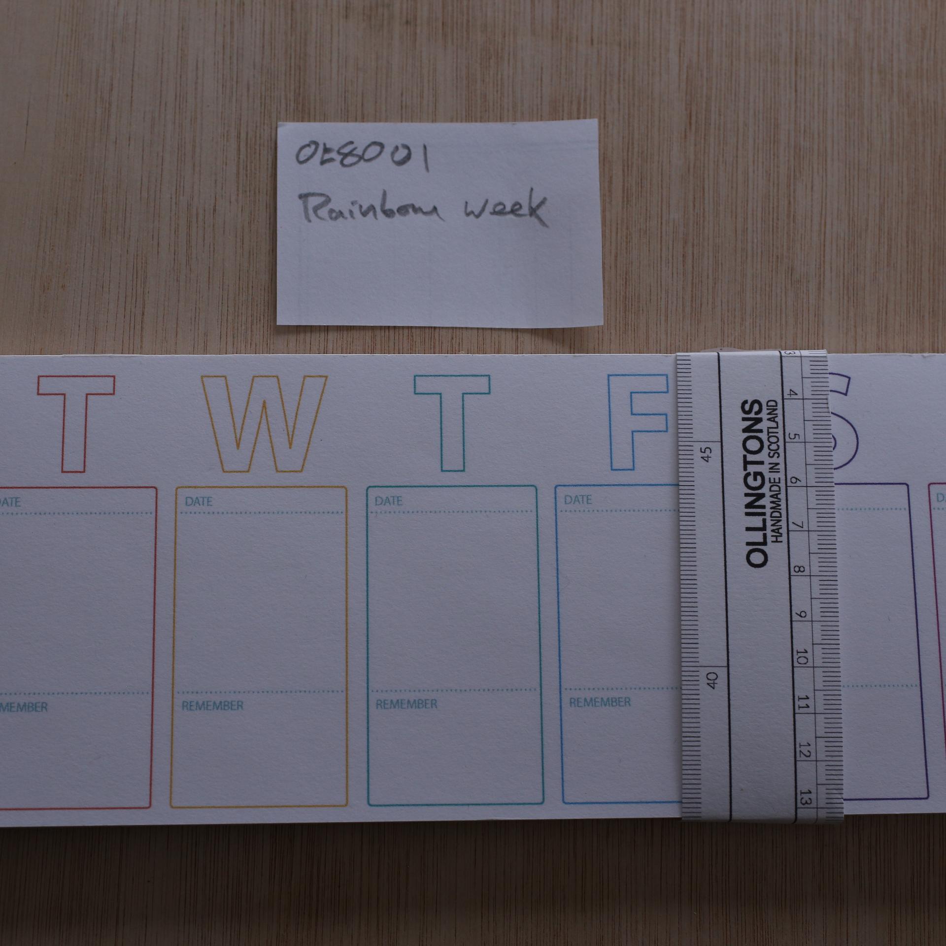 rainbow week planner