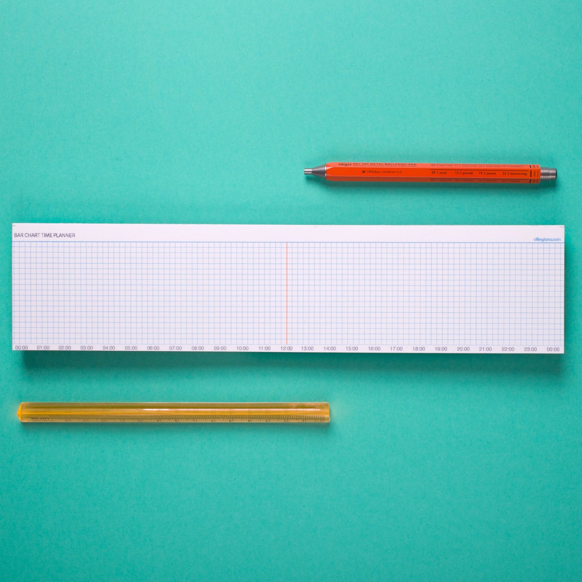 Bar chart time planner - Ollingtons stationery 