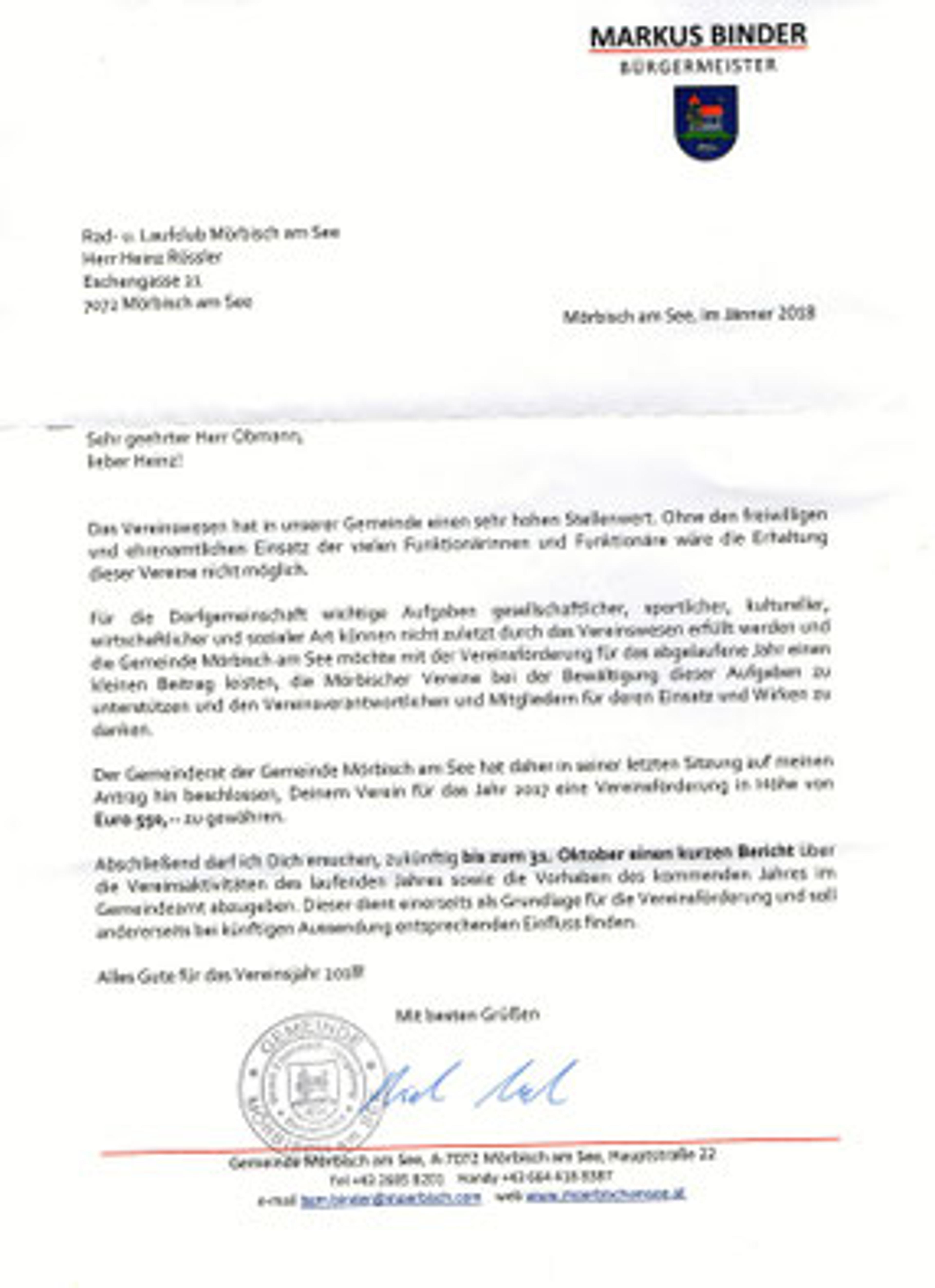 RLC Mörbisch erhält Förderung