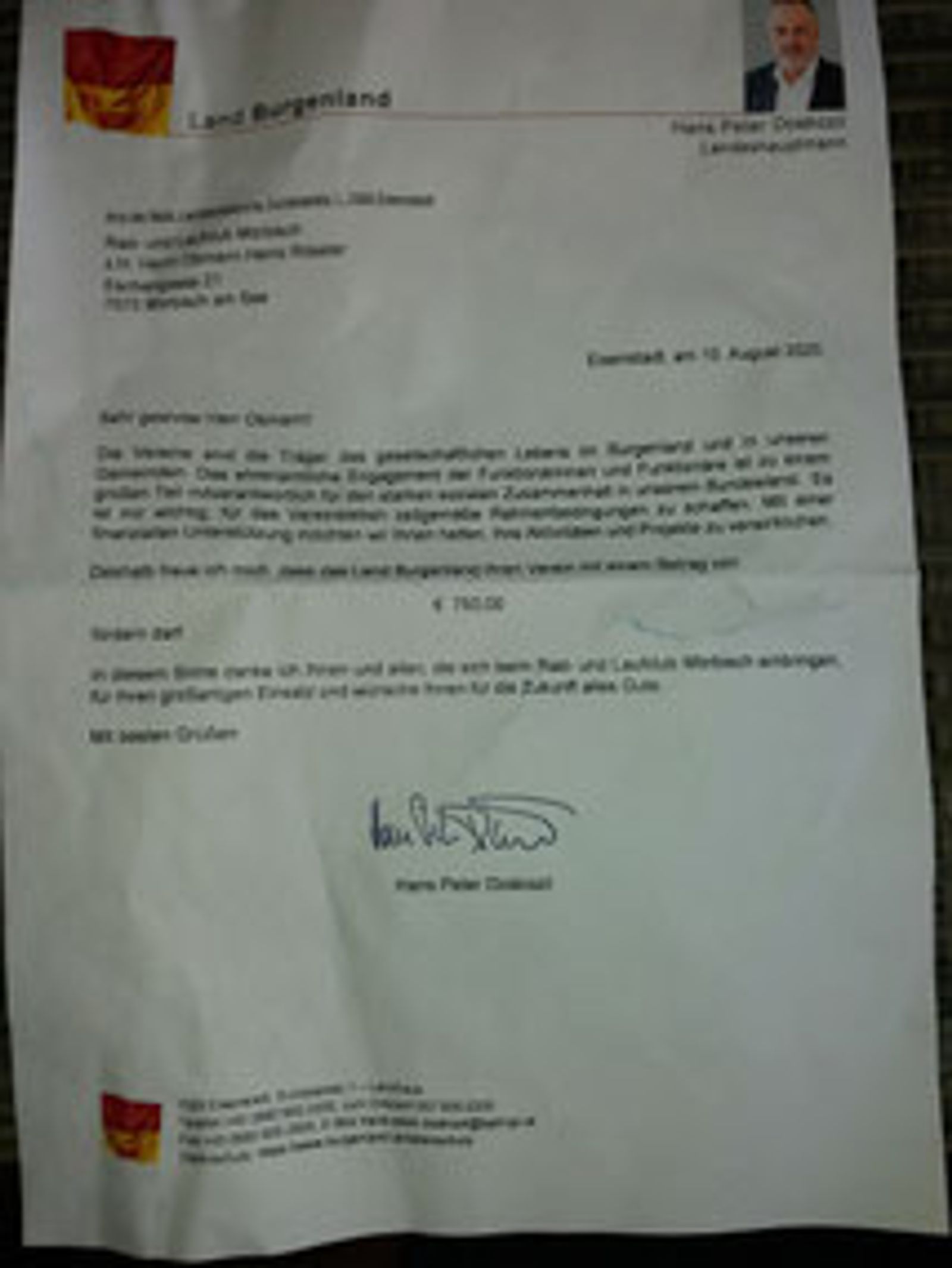 Vereinsförderung vom Land Burgenland