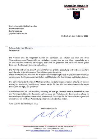 RLC Mörbisch erhält Förderung