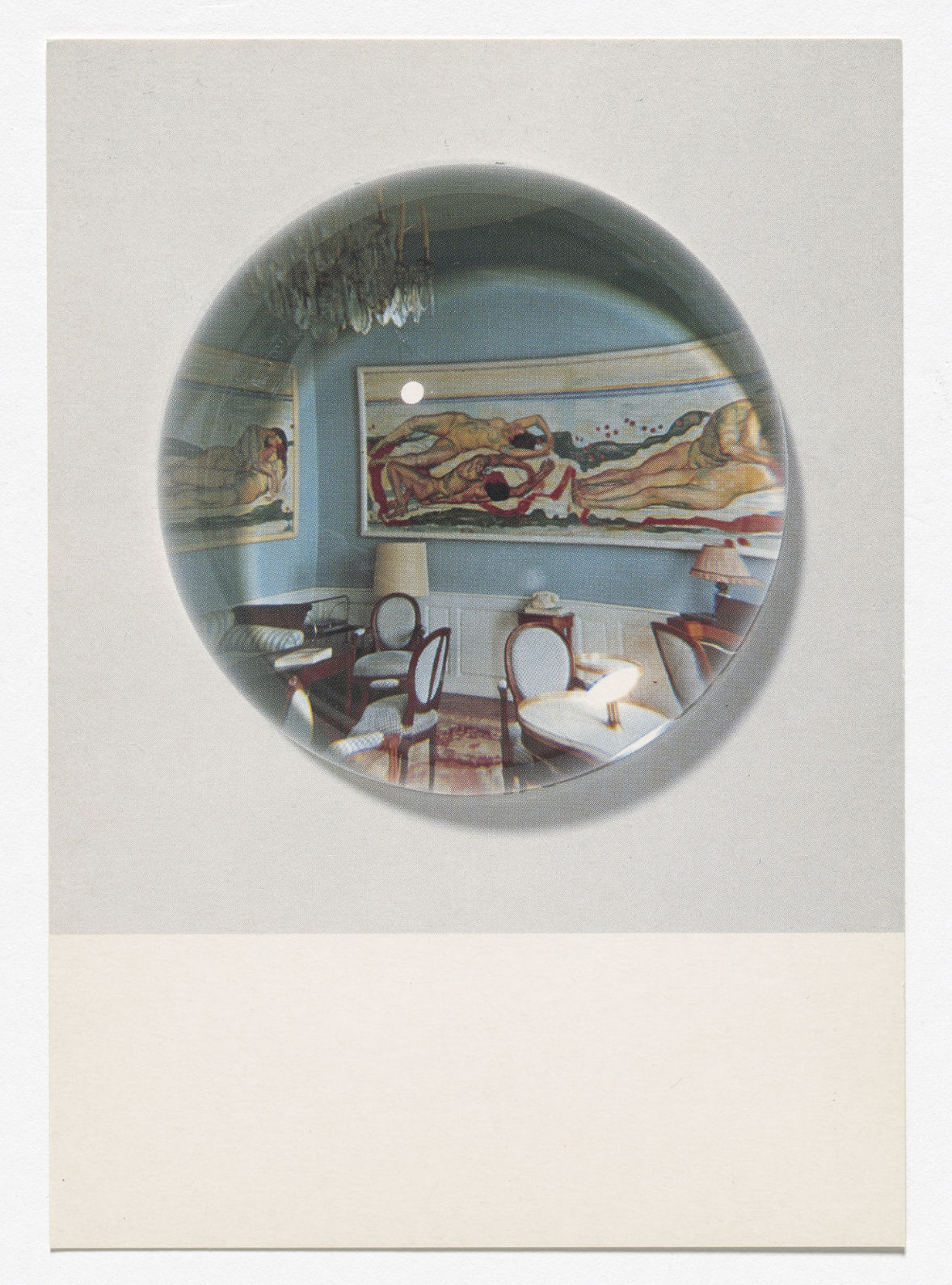 Louise Lawler, Postcards for Paperweights, Postcards, Pictures, Cannibalism, Centre d'Art Contemporain, Geneva, January 20–February 27