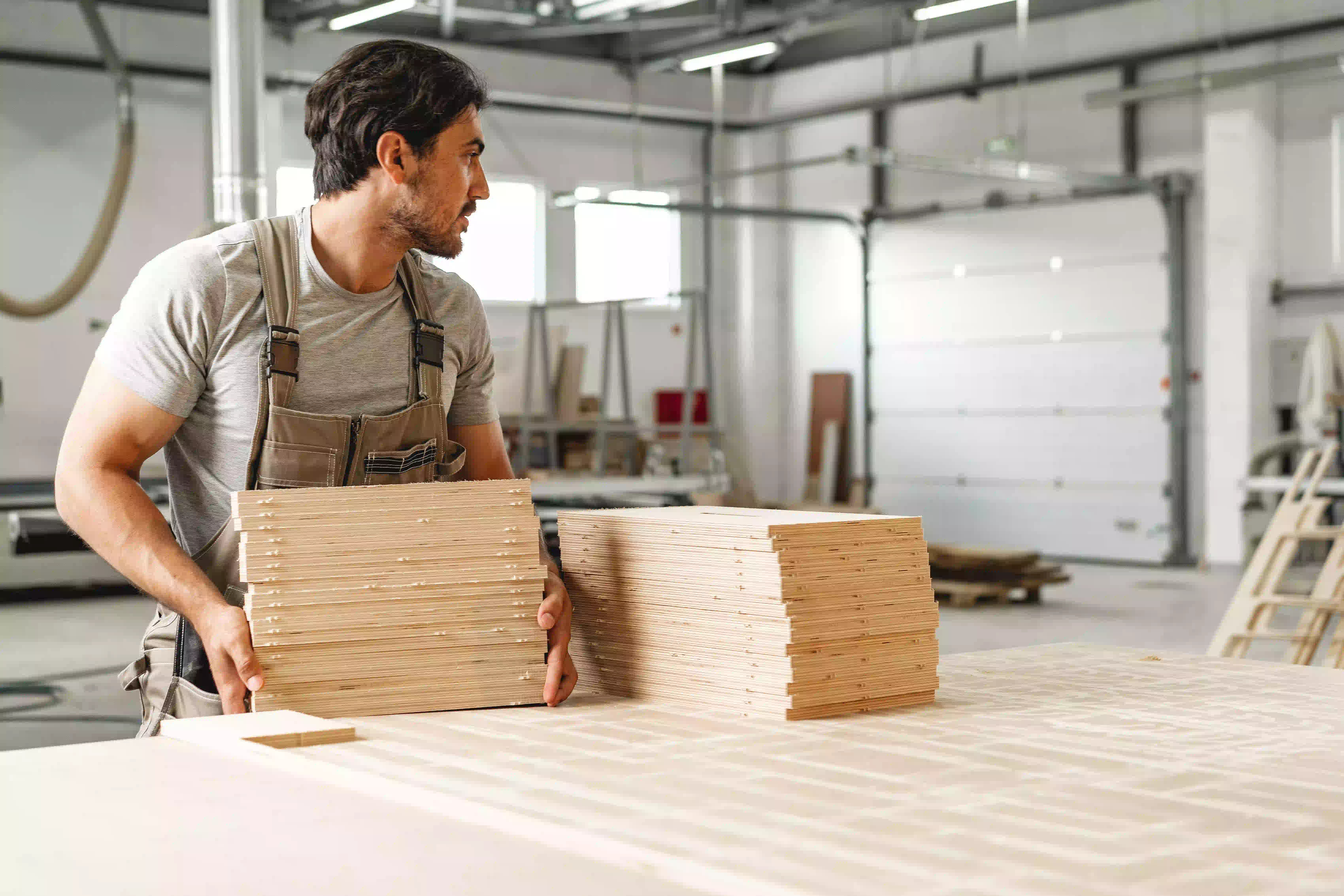 Artigiano che lavora il legno