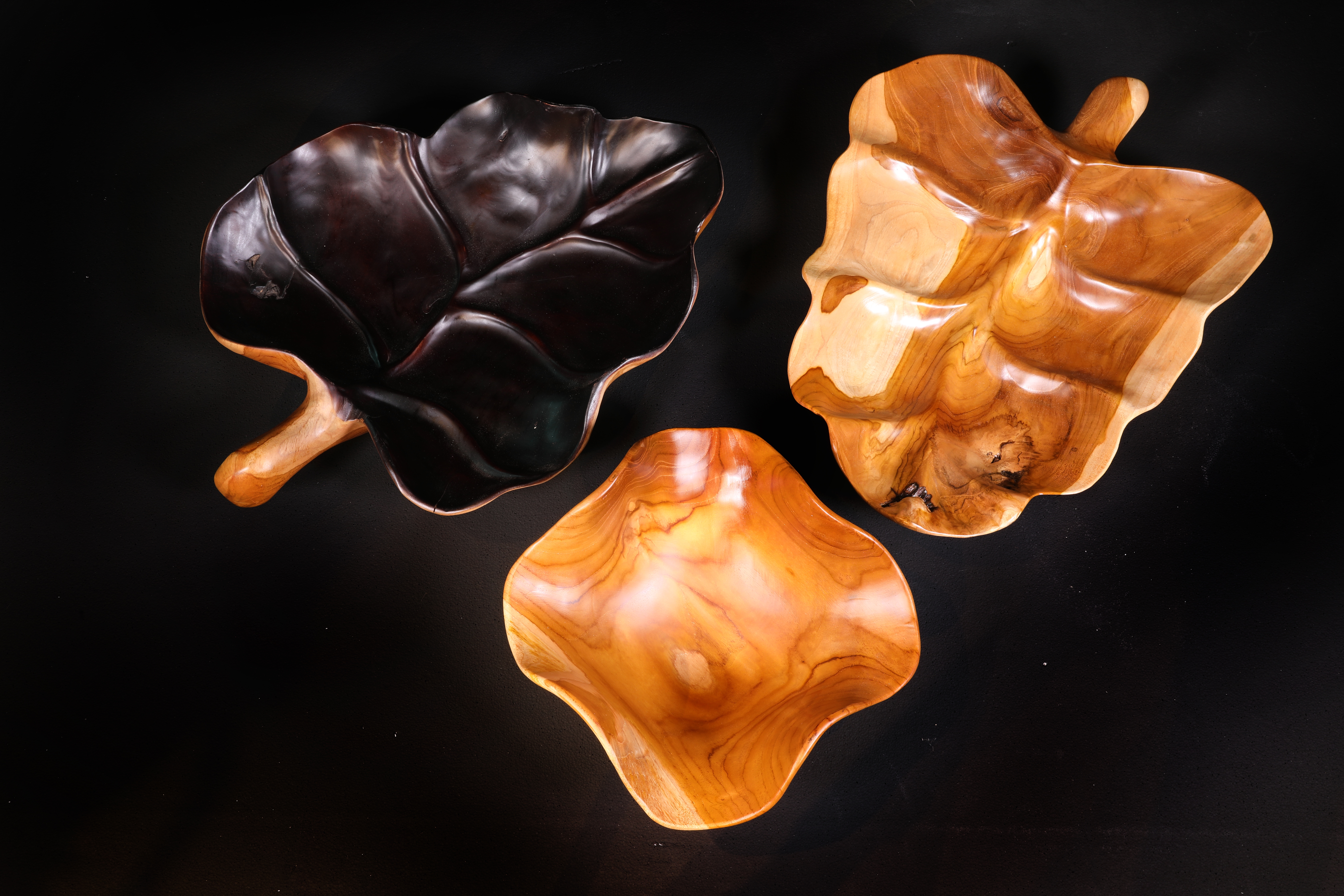 Foglie decorative in Teak di Cabbia