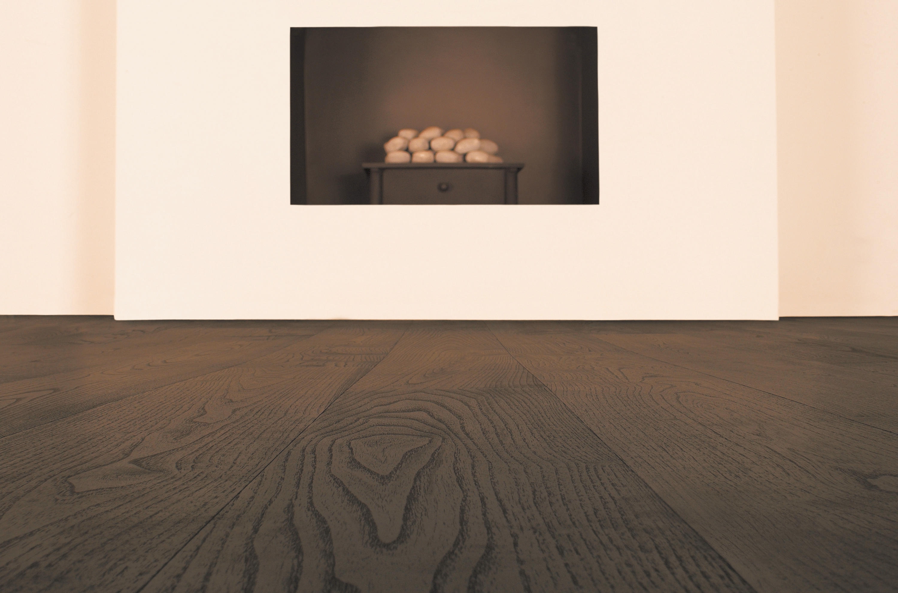 Stanza con parquet linea Luxury Quercia Tempi Antichi Brown di Cabbia