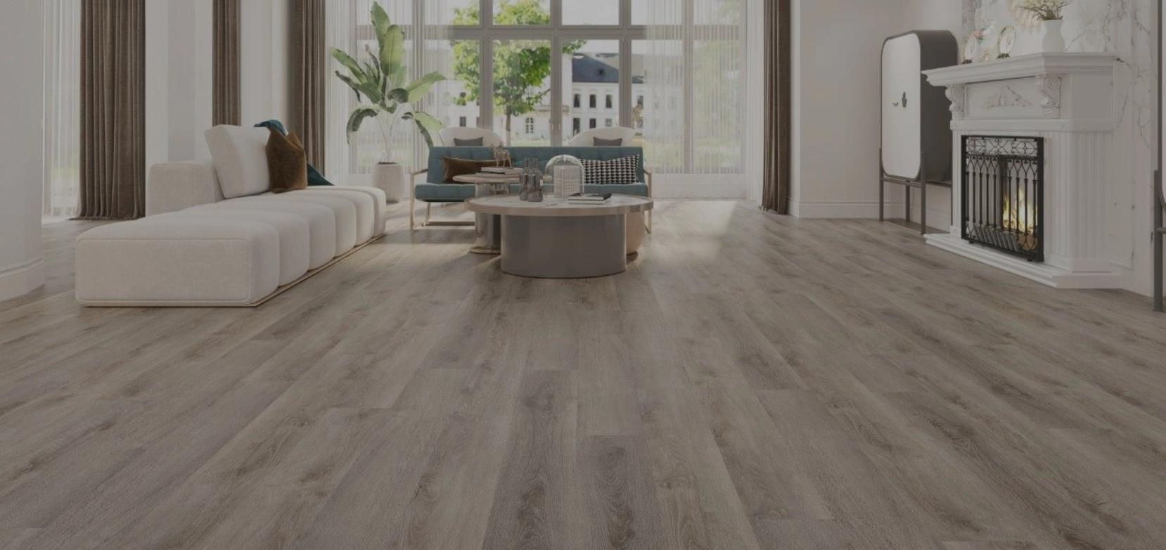 Interno di salotto con pavimento in legno vinilico Cabbia Extremo