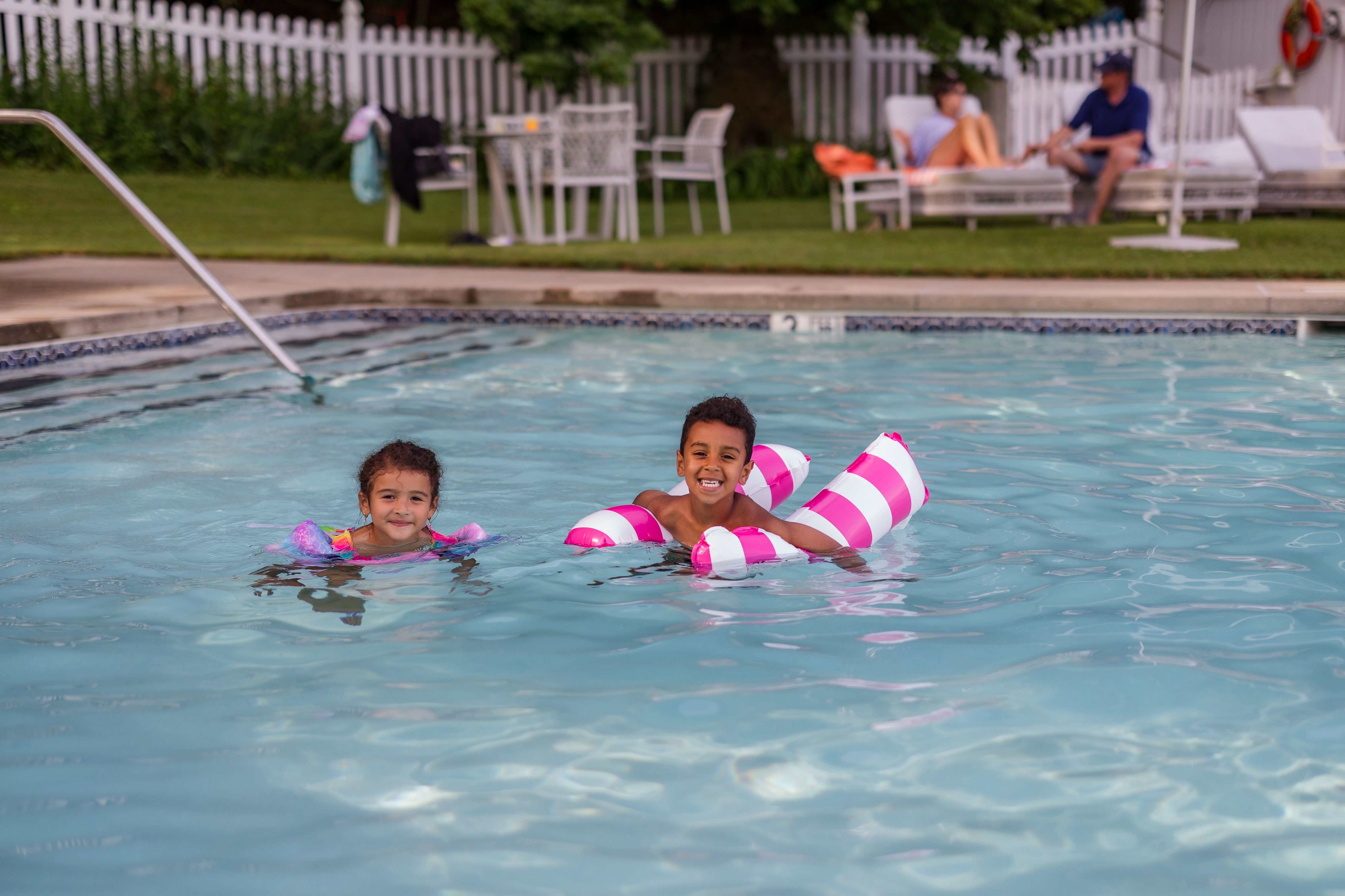 Enjoying the pool