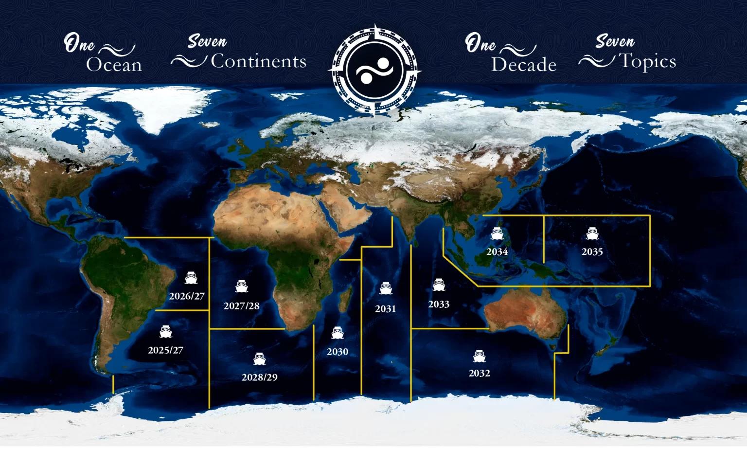 SOI's map showing areas of focus for the next decade.