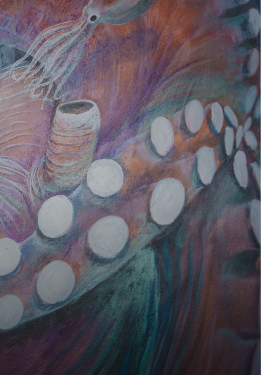 close up of a painting created by an artist in the program