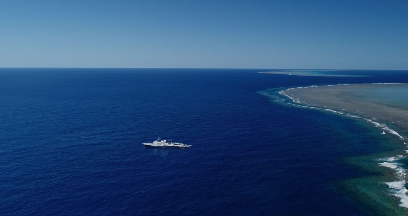 ship on water