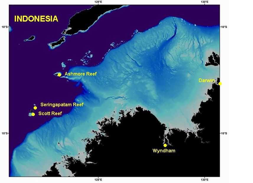 A satellite view of the study region.