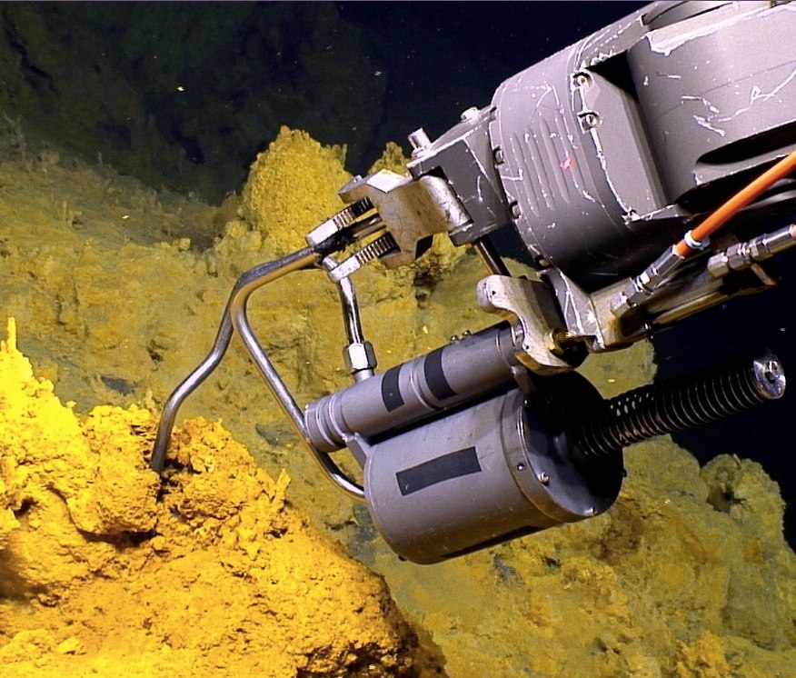 Work with a specialized syringe during a previous expedition.