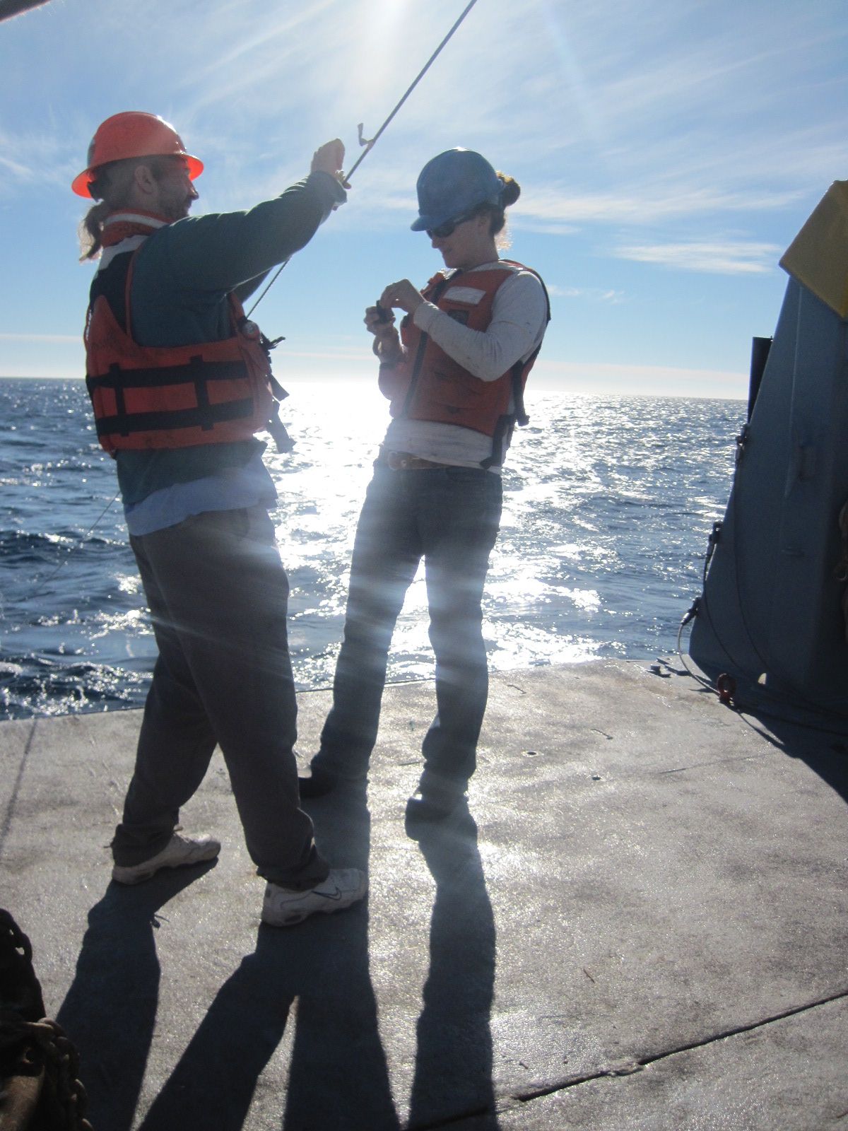 Mooring recovery on a previous expedition. 