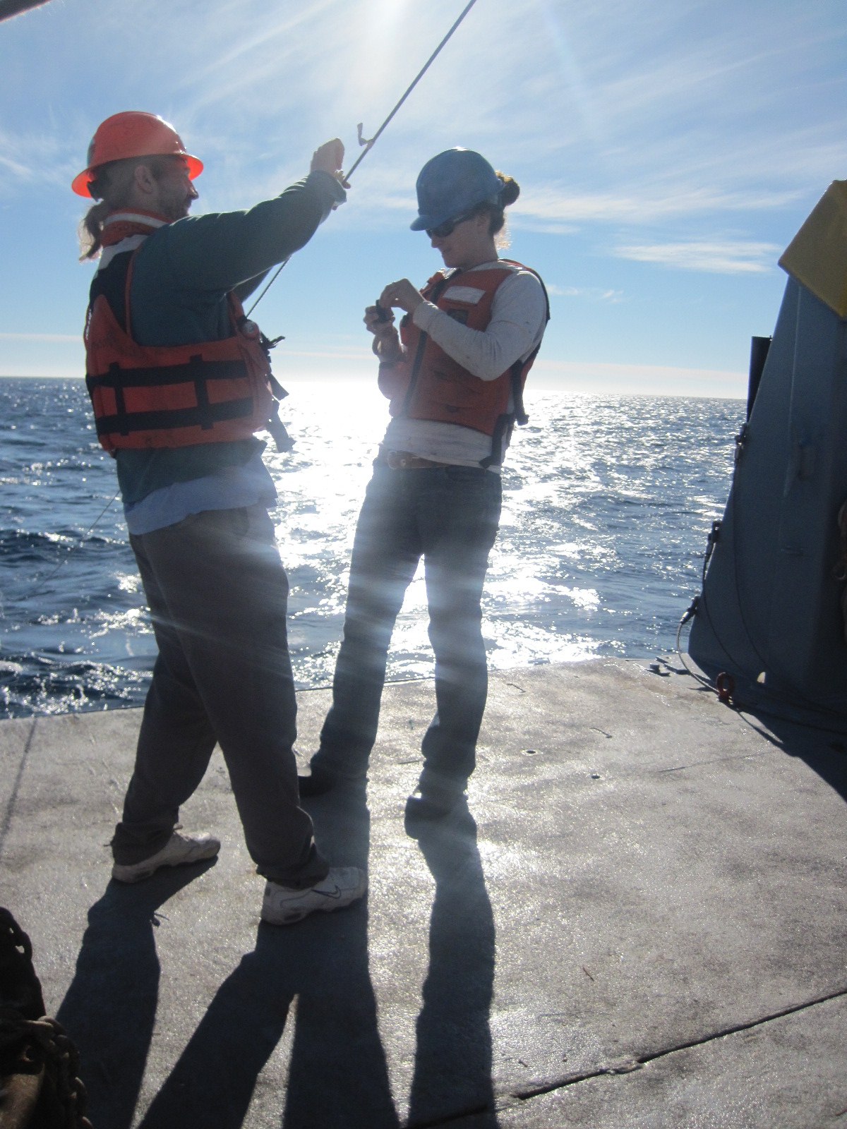 Mooring recovery on a previous expedition.
