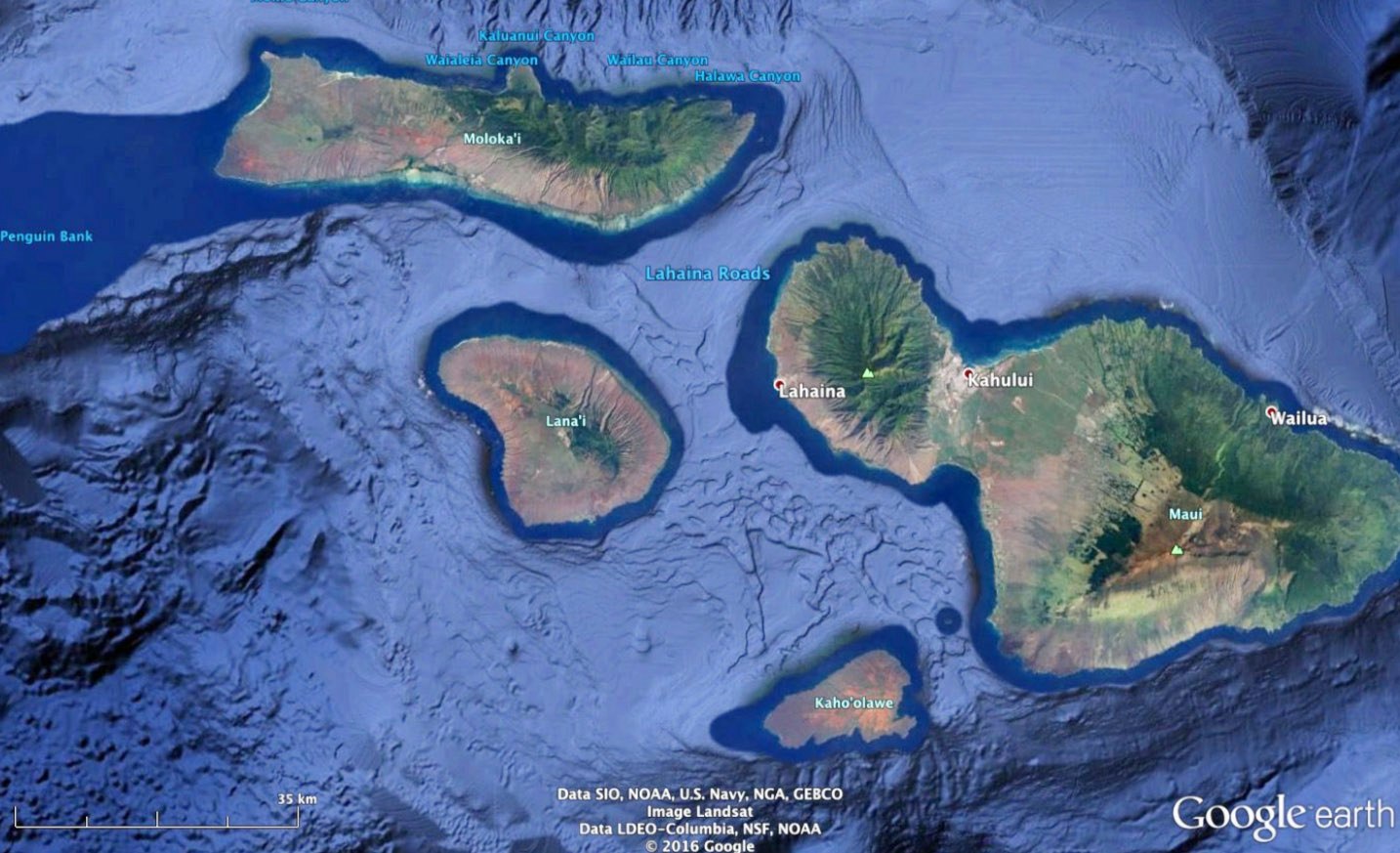The cruise will focus on sites at along East Lanai, South Moloka’i, West Maui and North Kaho’olawe (alternative site).