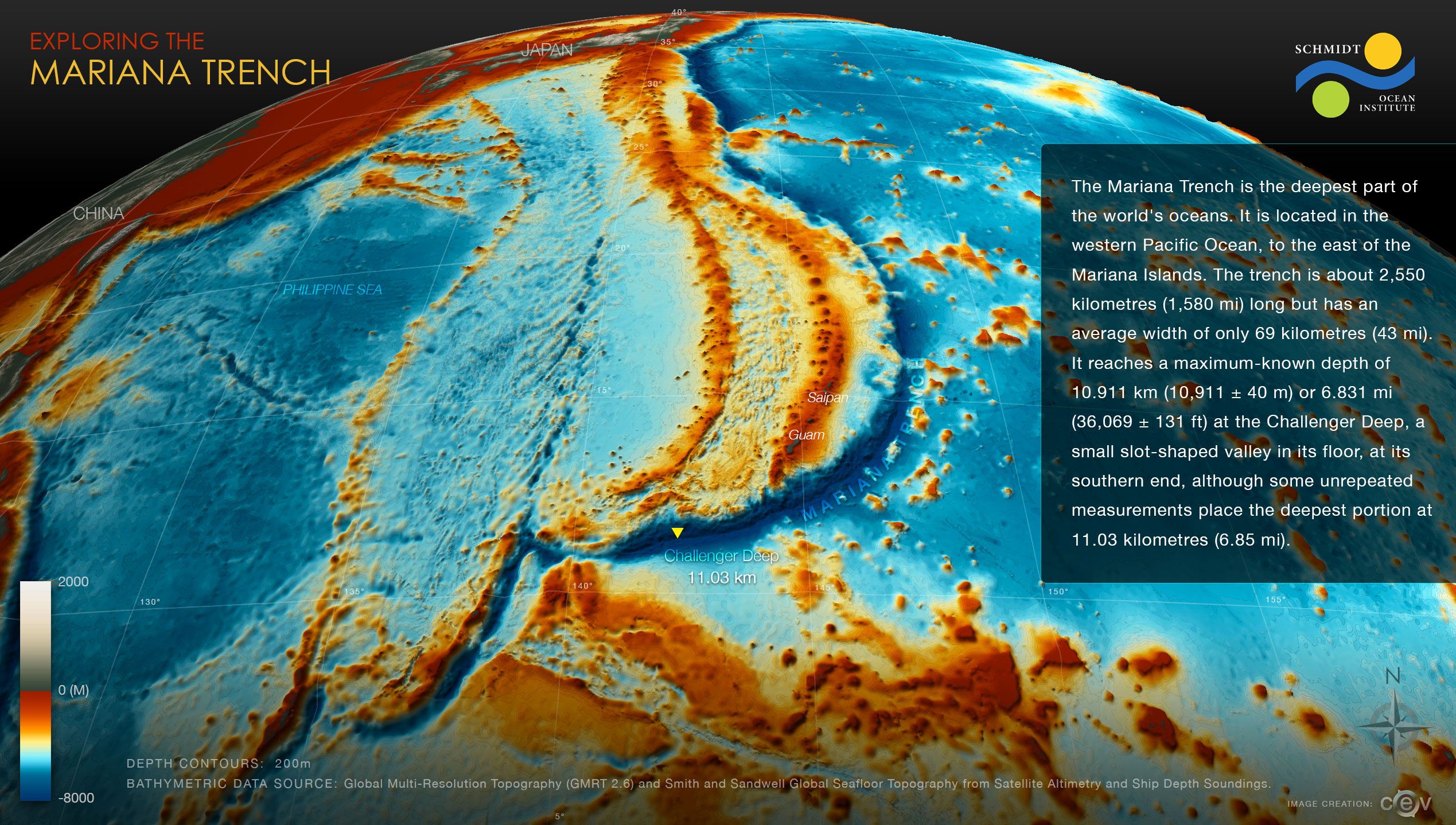 Exploring the Mariana Trench Map