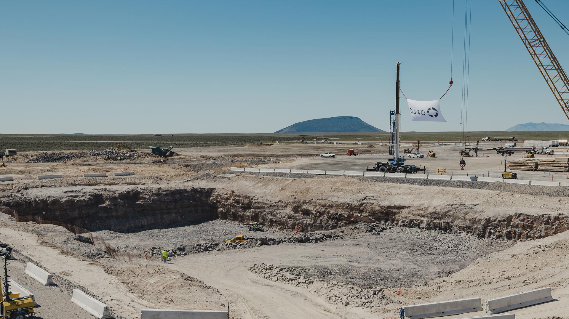 Aerial view of the Aurora powerhouse construction site