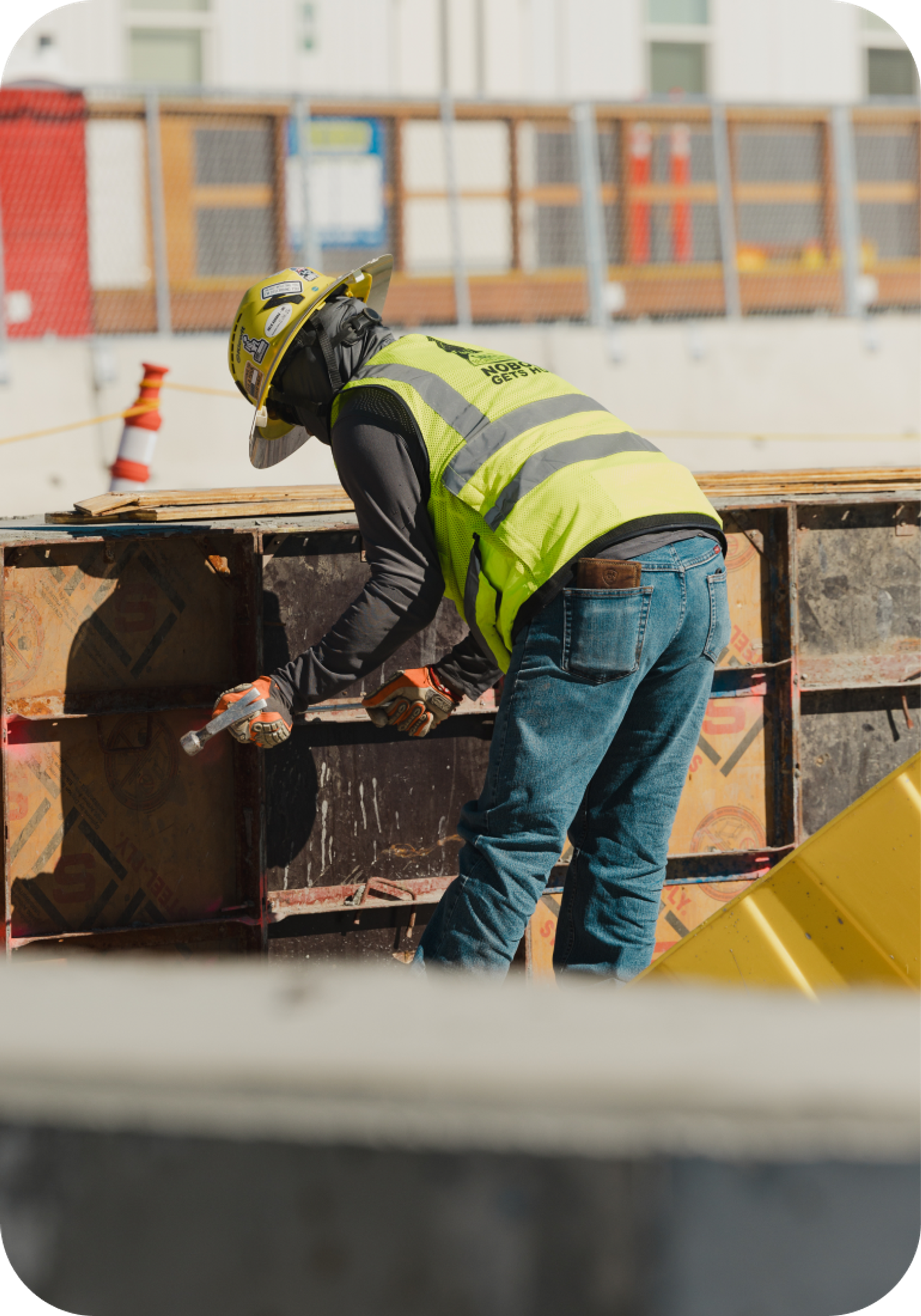 Worker on the construction site