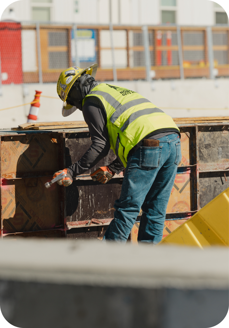 Worker on the construction site