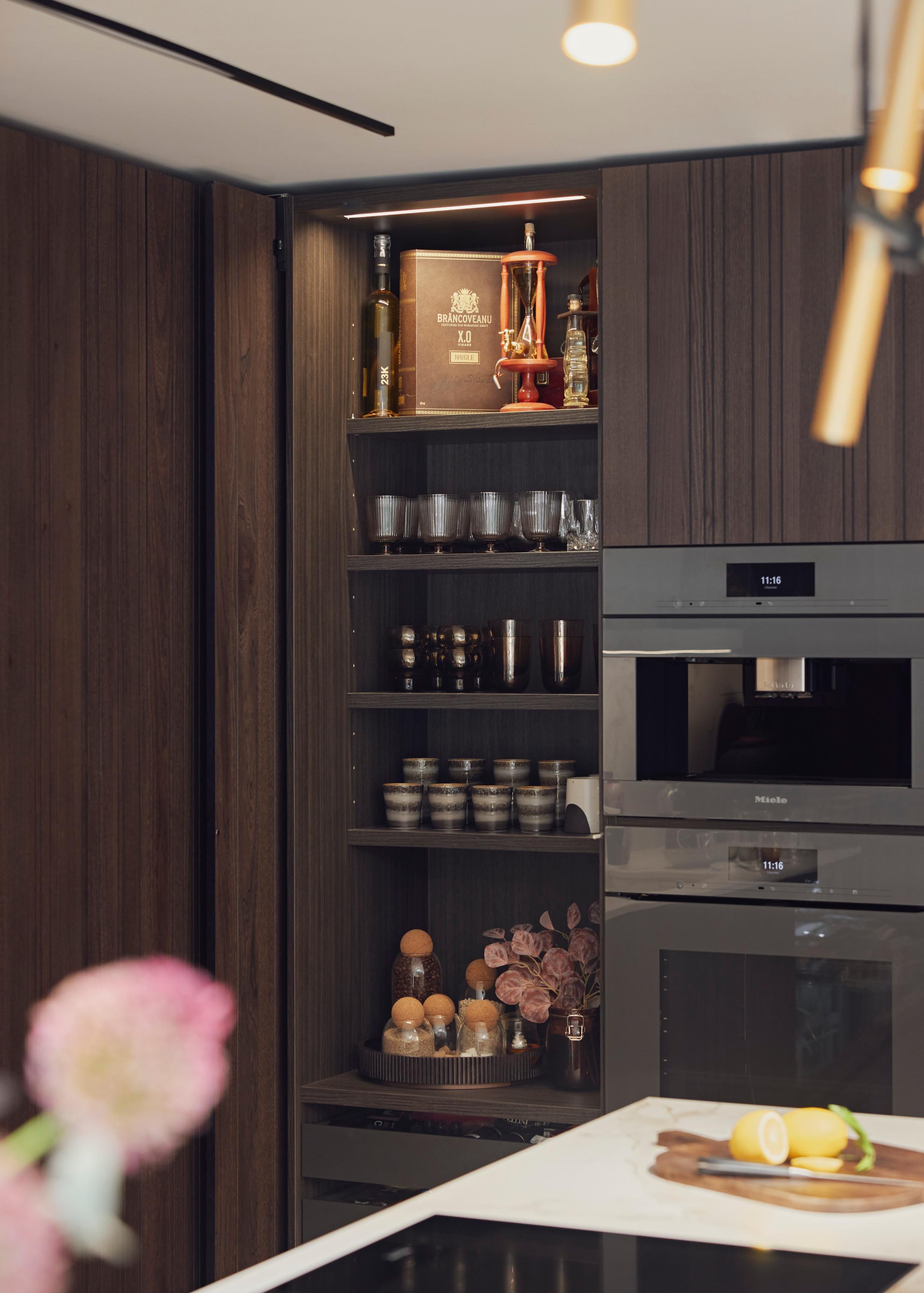 Pocket door larder