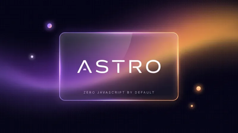 Astro as a framework with the note that no client-side JavaScript is shipped by default