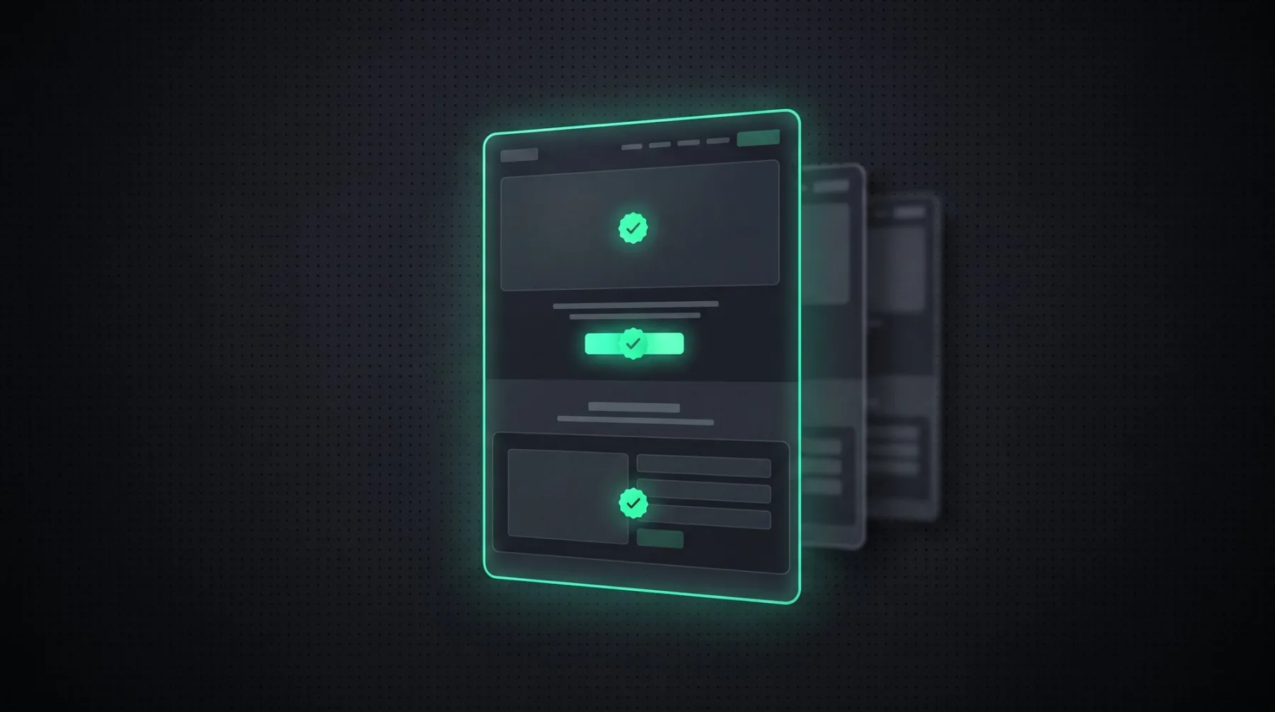 Dark thumbnail on optimizing landing pages: a landing page with green check marks on the hero, CTA button and form.