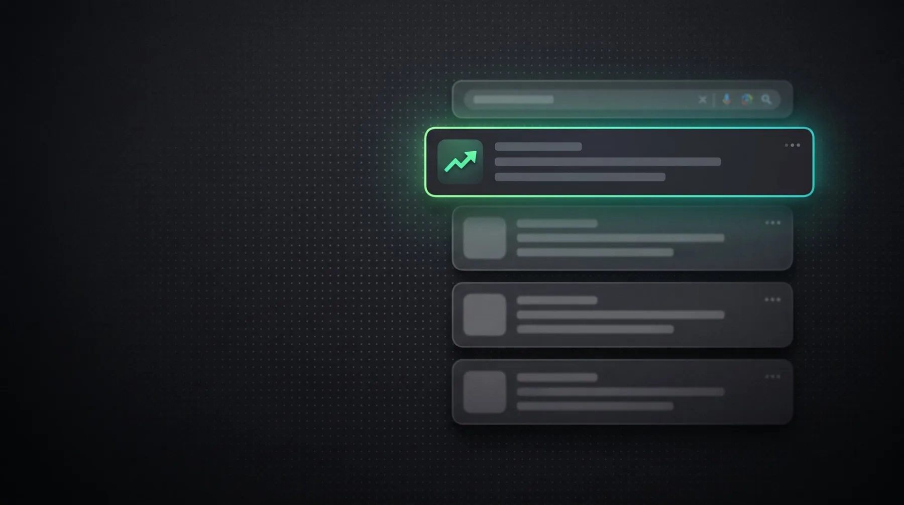 Dark thumbnail on improving Google rankings: a list of search results, the top one highlighted in green with an upward arrow at position one.