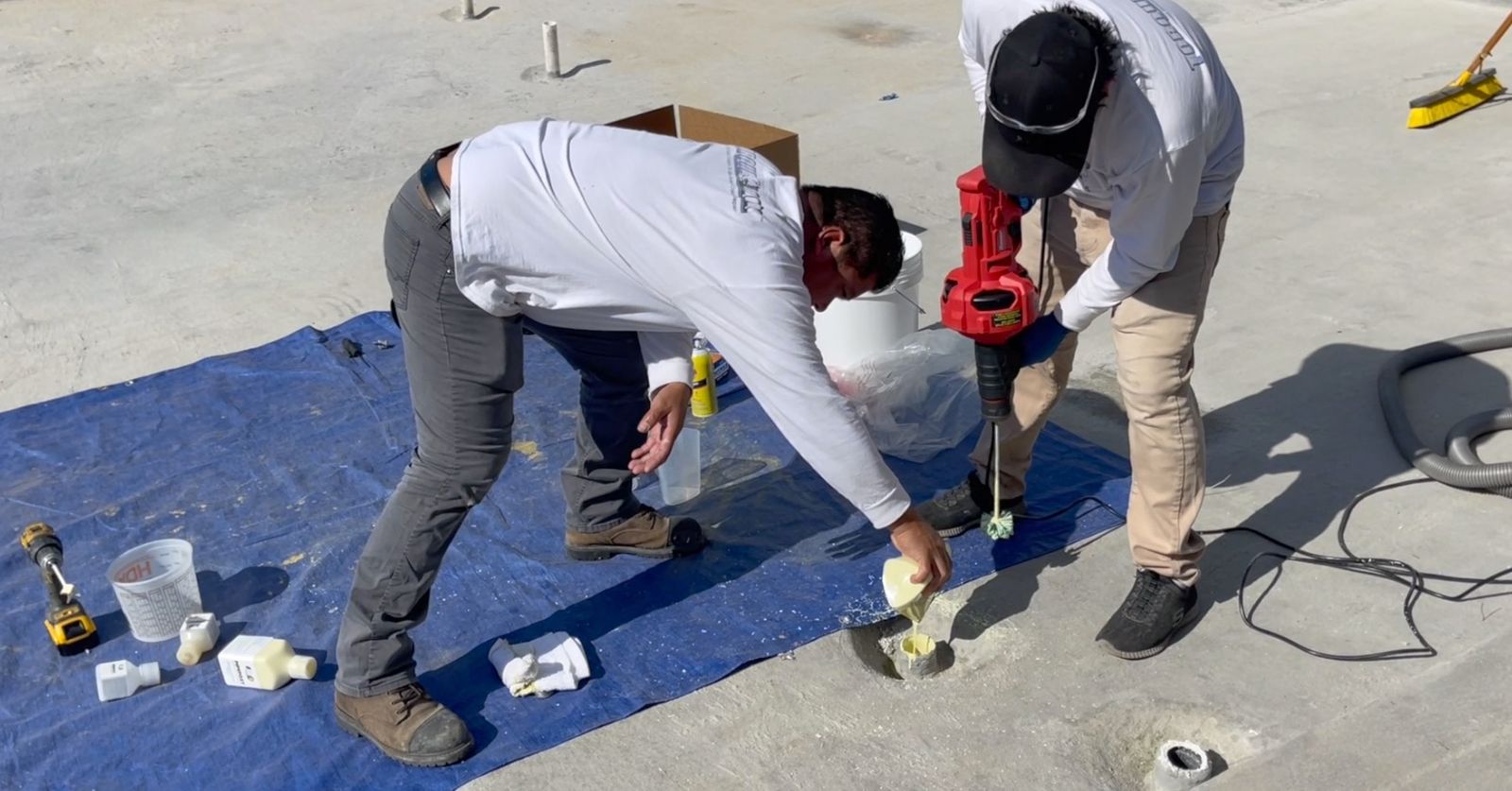 Entombed main drain repair