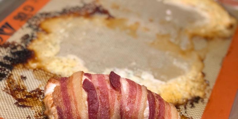 Bacon Wrapped Cheese Stuffed Chicken