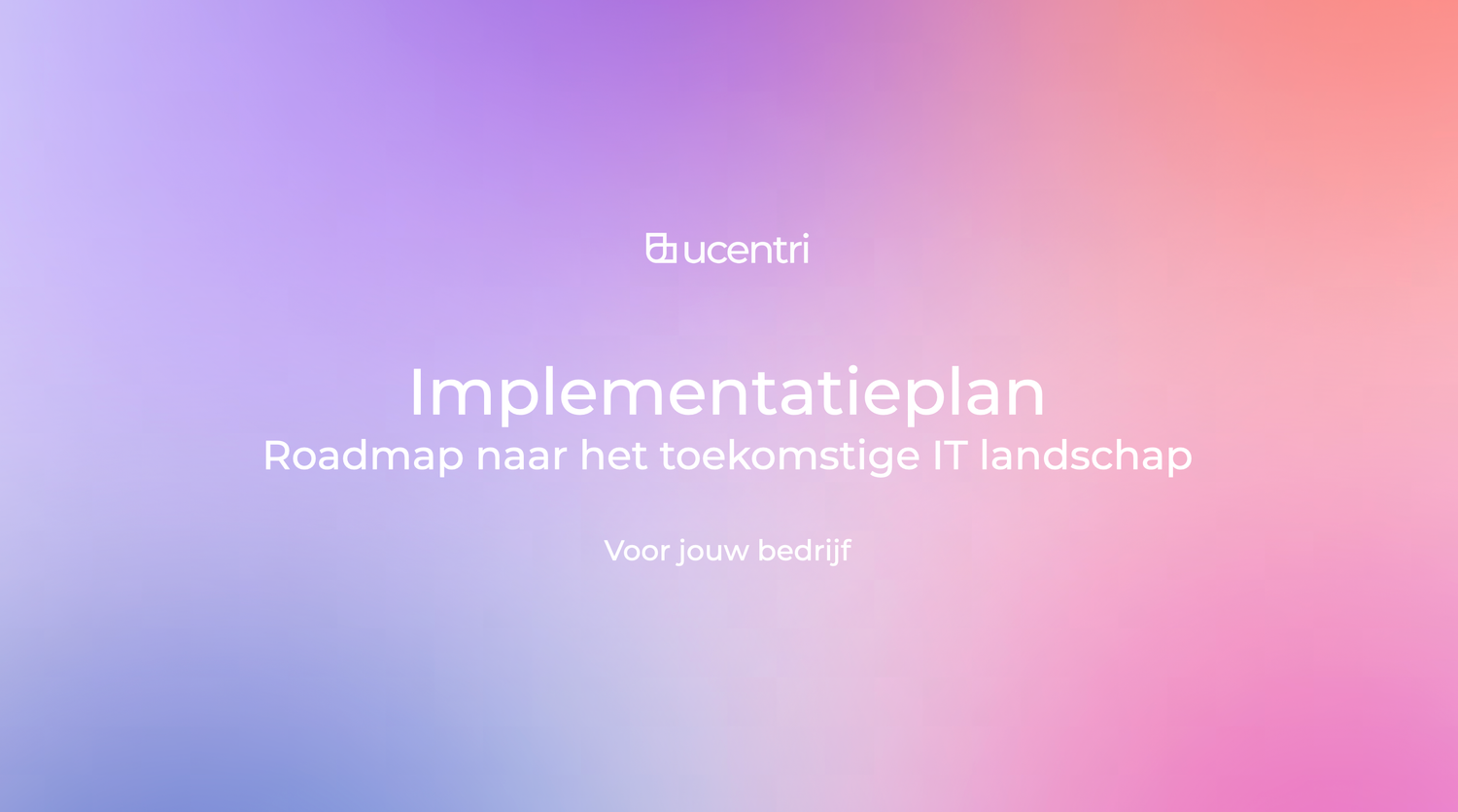 Roadmap en kosten inzichtelijk