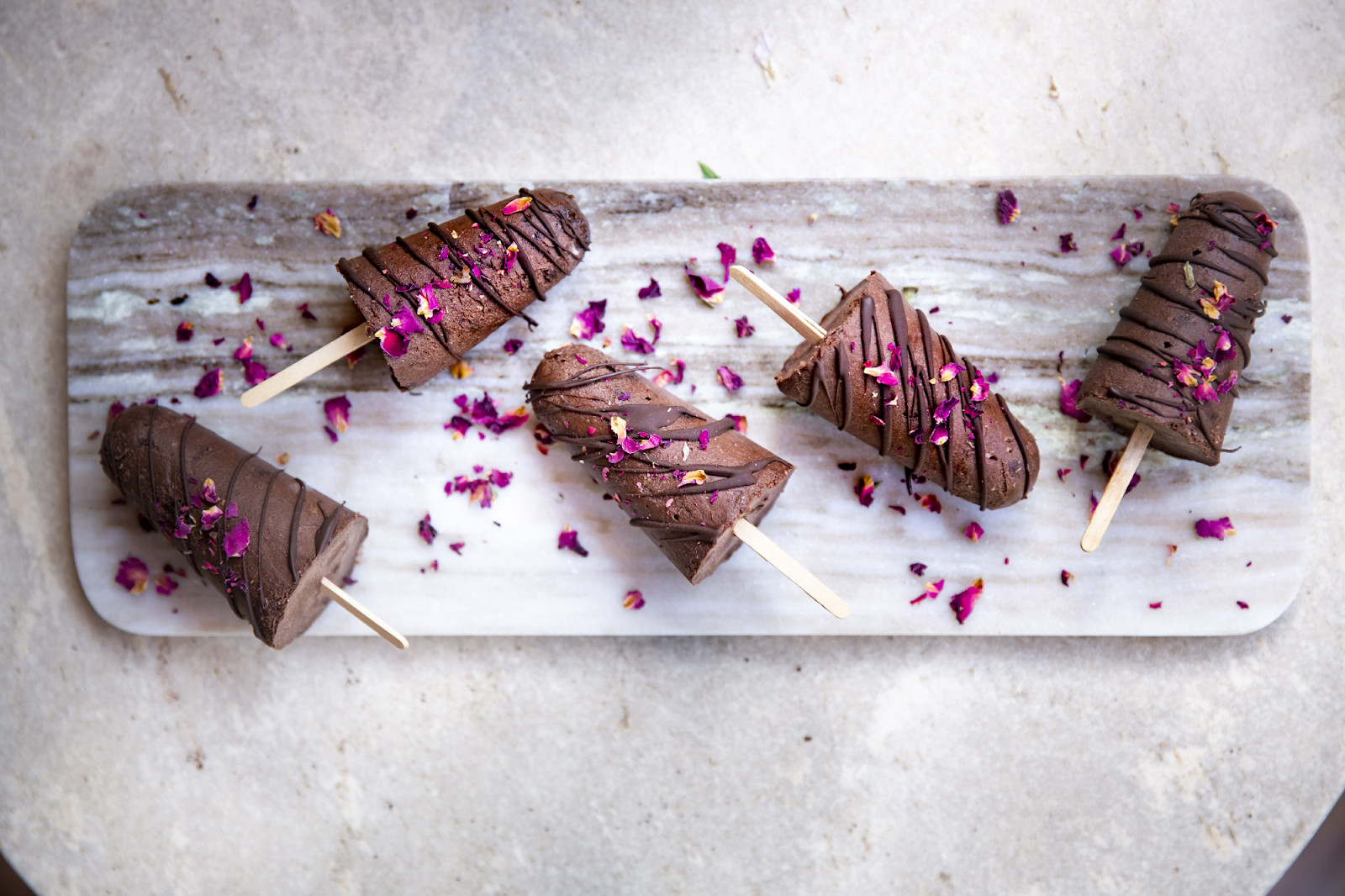 Vegan chocolate ice creams