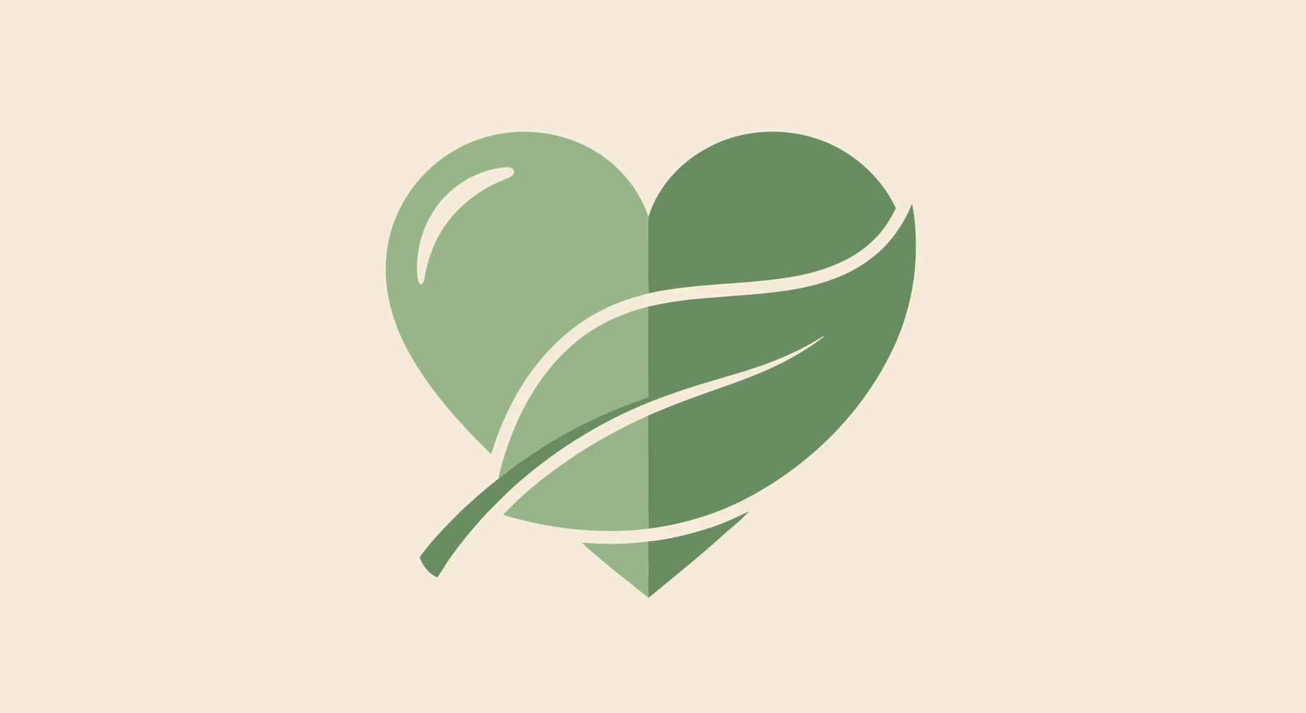 Love heart and leaf imagery