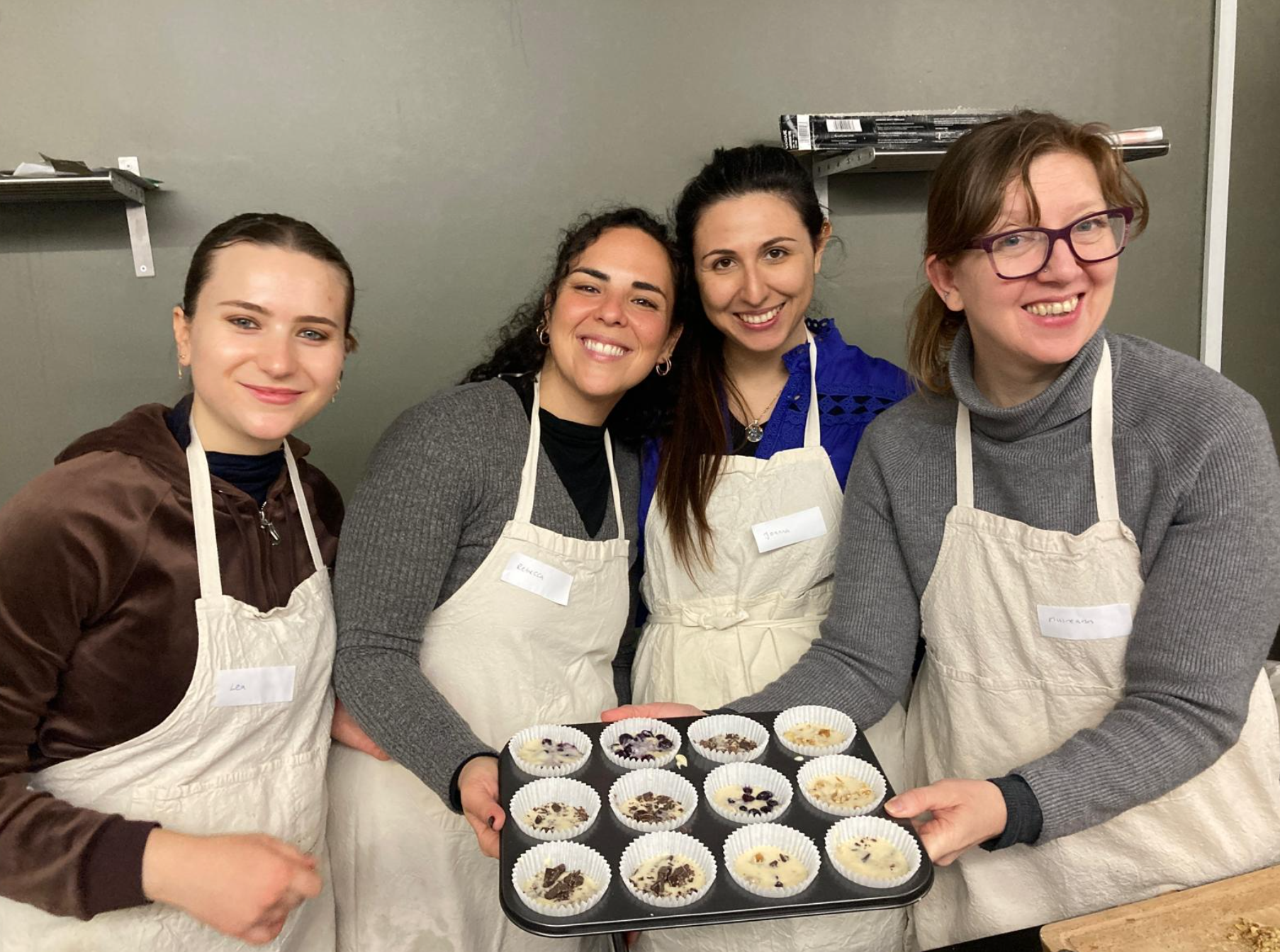 Bakers with their cupcakes