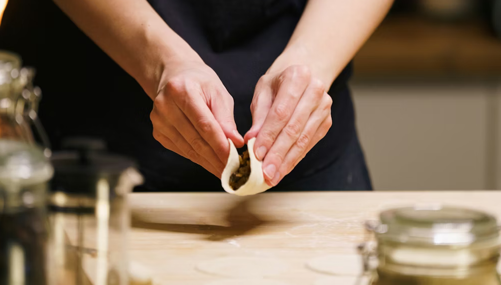 Kreplach: Mushroom-Lentil Filling