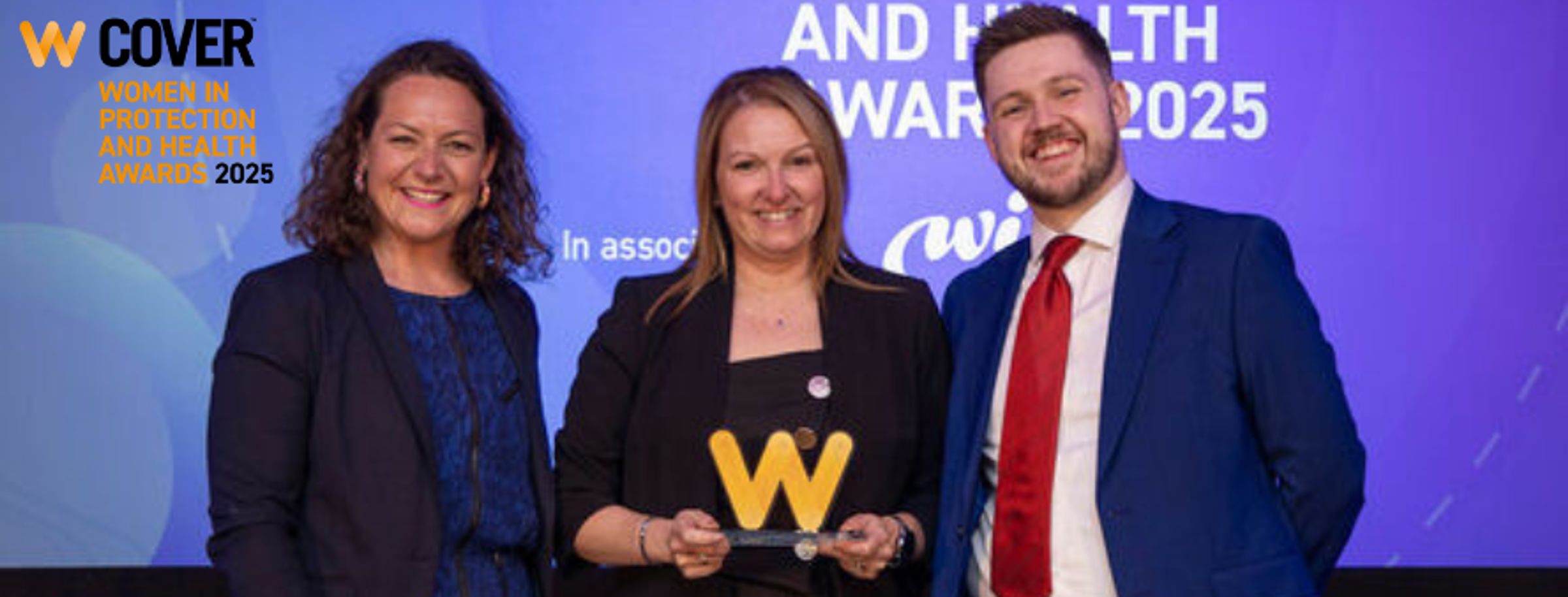 Customer Service Manager winning the customer service award at COVER Magazine