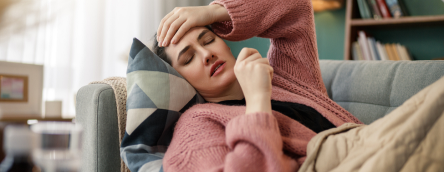 A parent caring for a child who is unwell at home