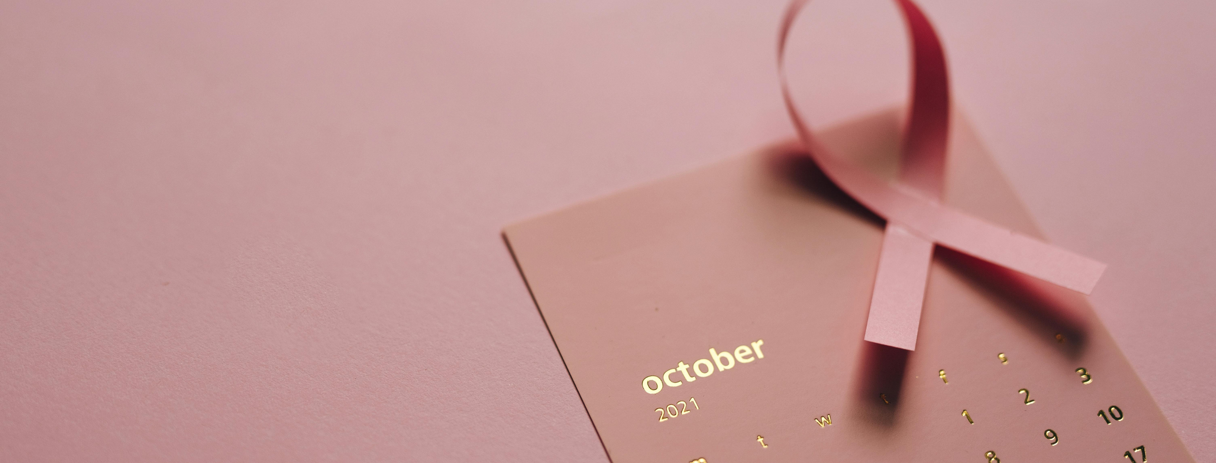 A pink ribbon for breast cancer awareness