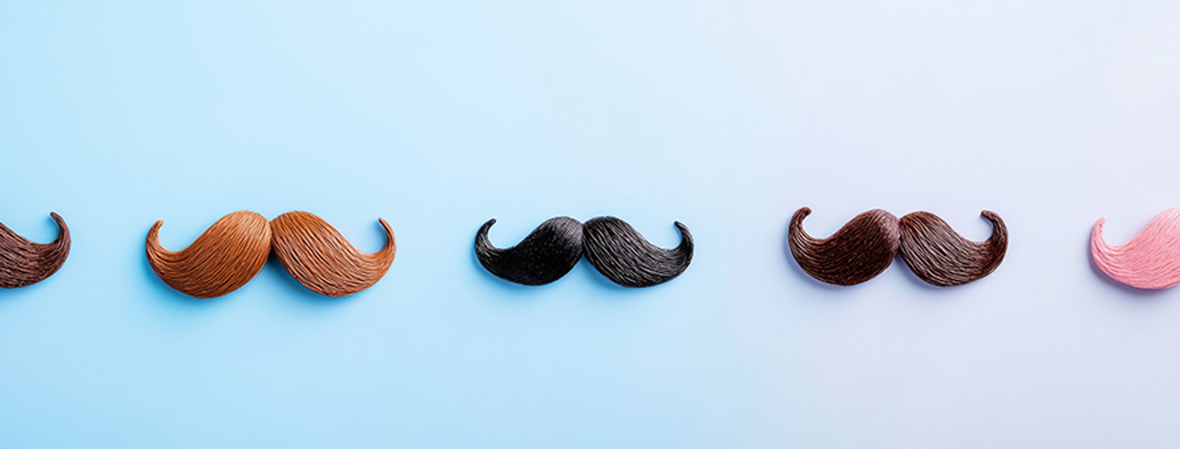 Illustrated moustaches representing Movember