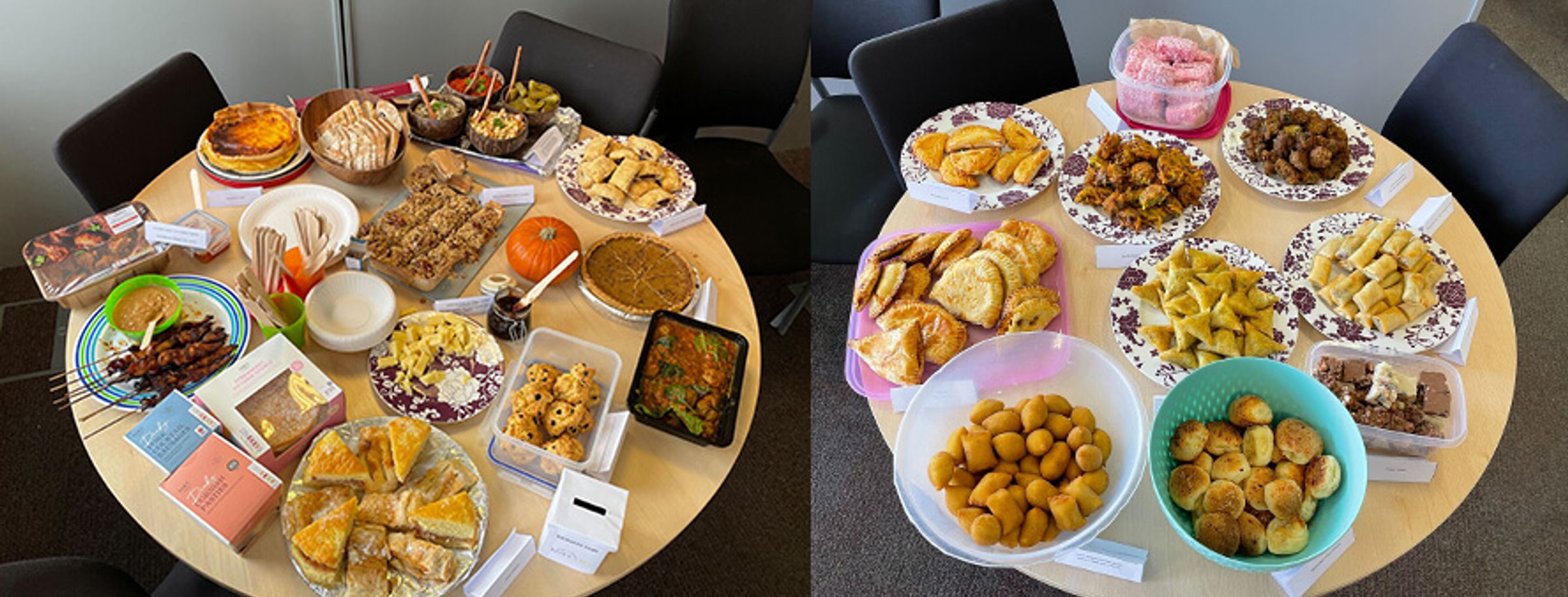 A selection of international food dishes