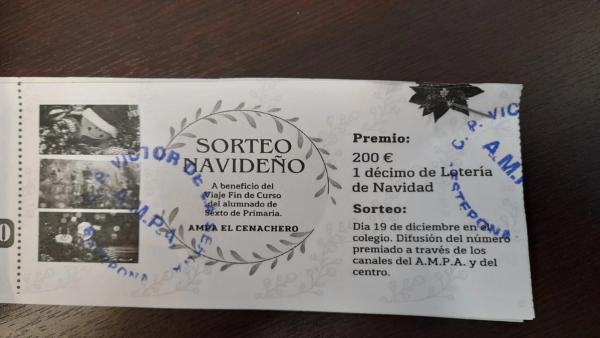 Número ganador del sorteo de nuestra AMPA