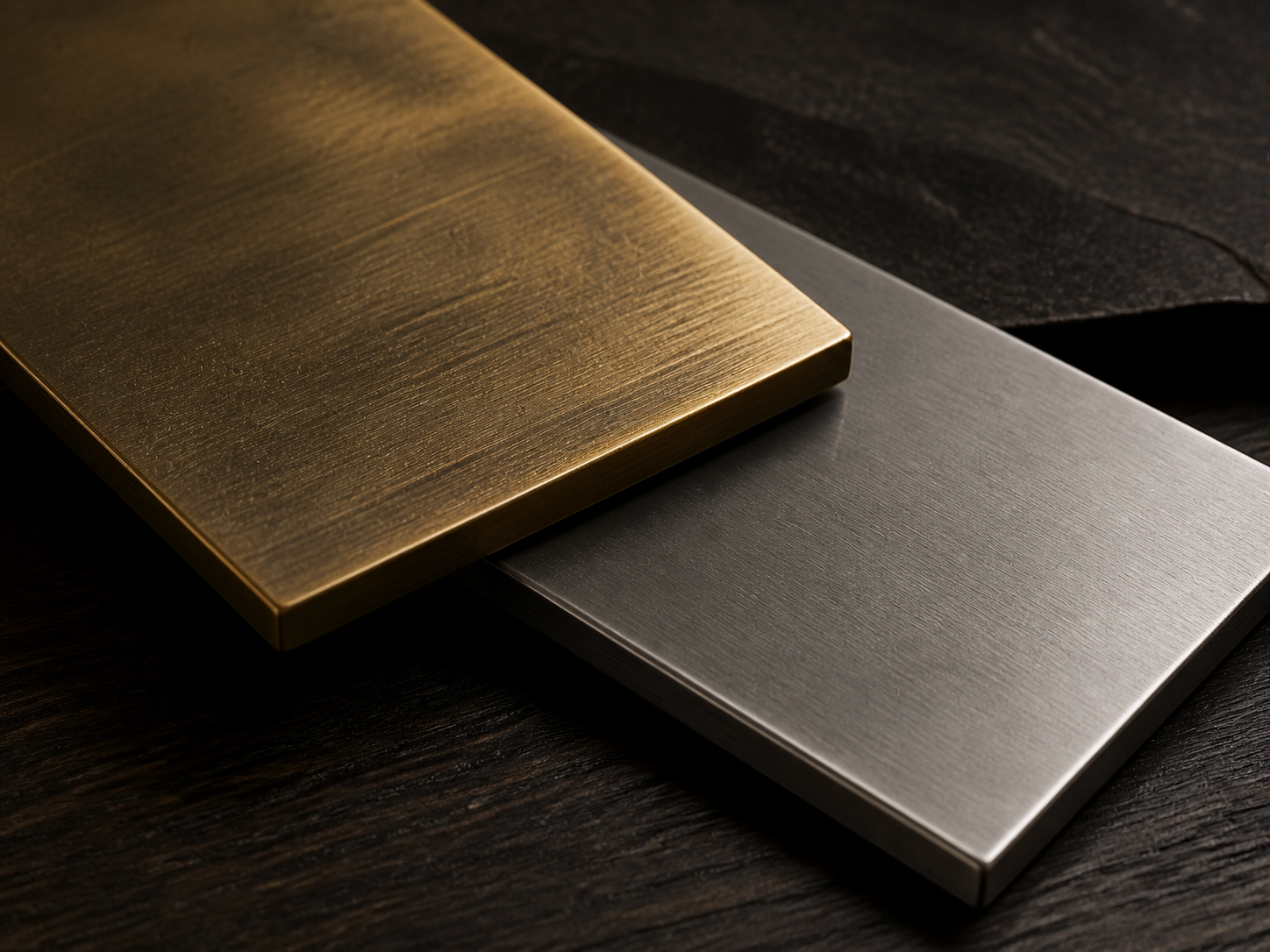 Brass and stainless steel detail