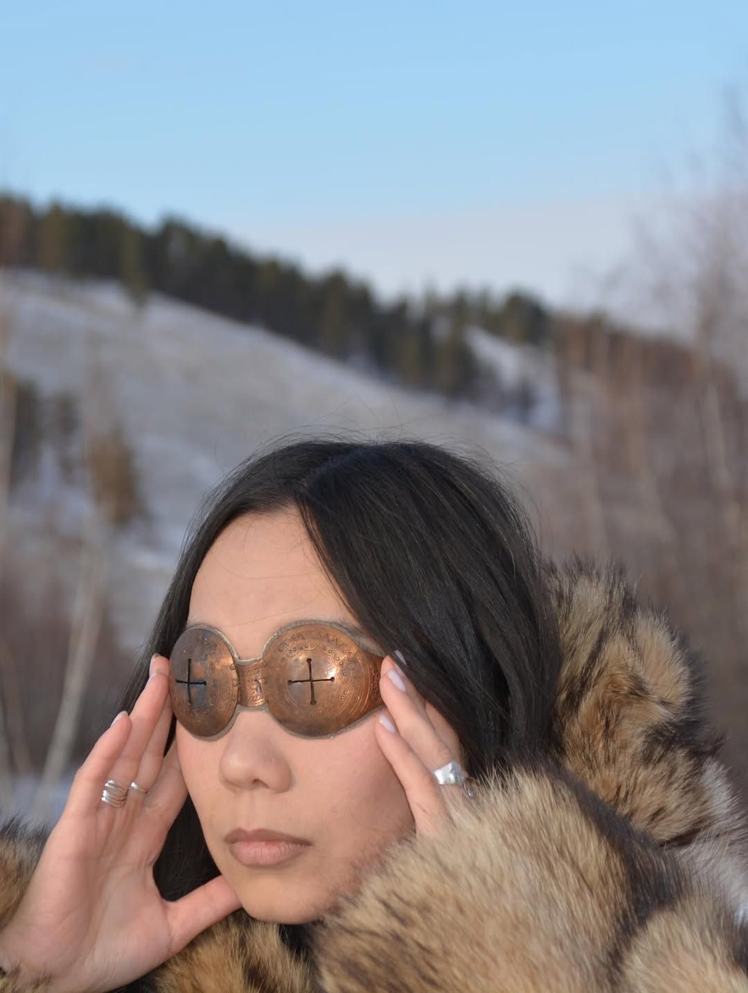 Snow Goggles — Round Bronze