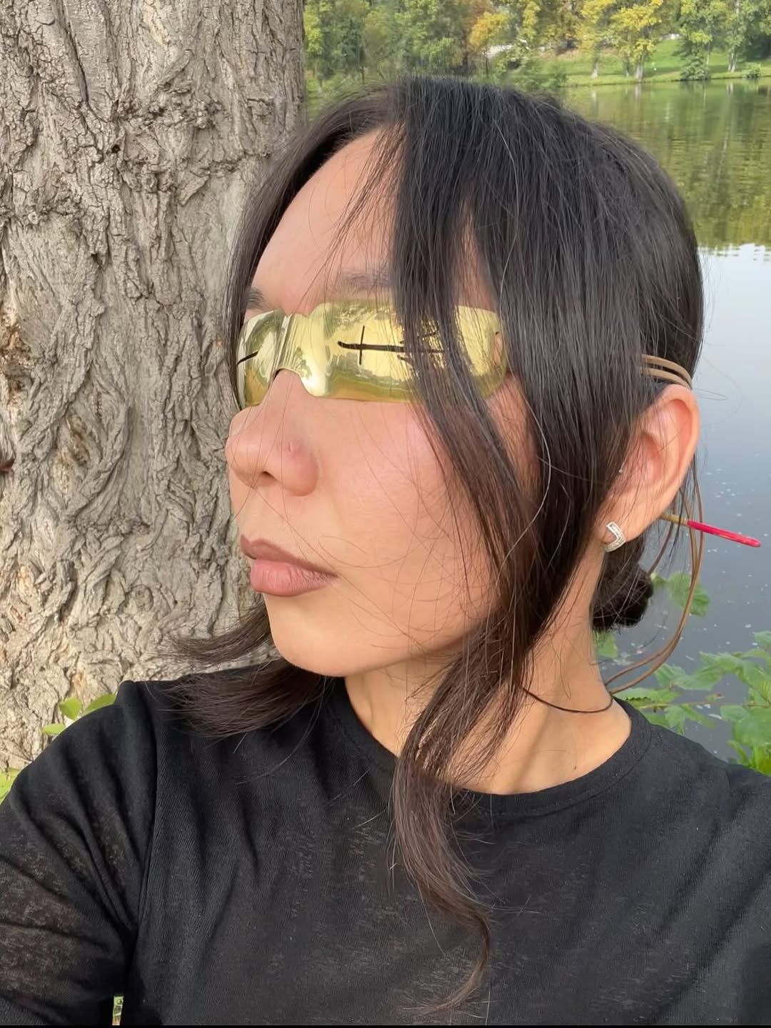 Snow Goggles — Rectangle Brass