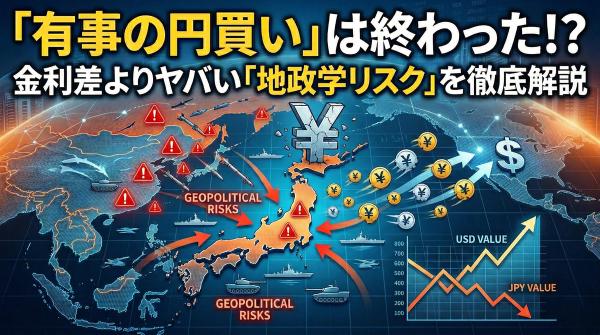 【警告】「円安は金利差のせい」と信じているあなたへ。真犯人は〇〇リスクでした