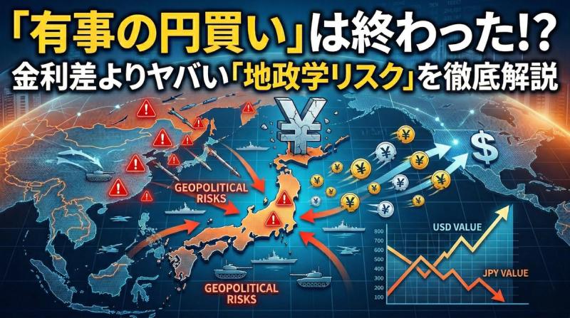 【警告】「円安は金利差のせい」と信じているあなたへ。真犯人は〇〇リスクでした
