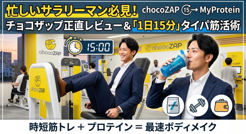 忙しいサラリーマン必見！チョコザップの正直レビューと「1日15分」の超タイパ筋活術