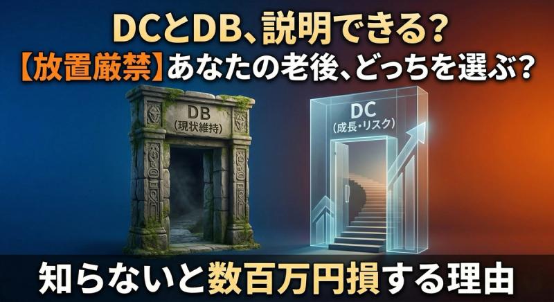 【放置厳禁】DCとDBの違い、説明できる？知らないと数百万損する「企業年金」の罠