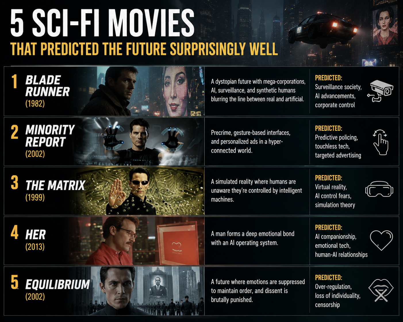 5 Sci-Fi Movies That Predicted the Future Surprisingly Well